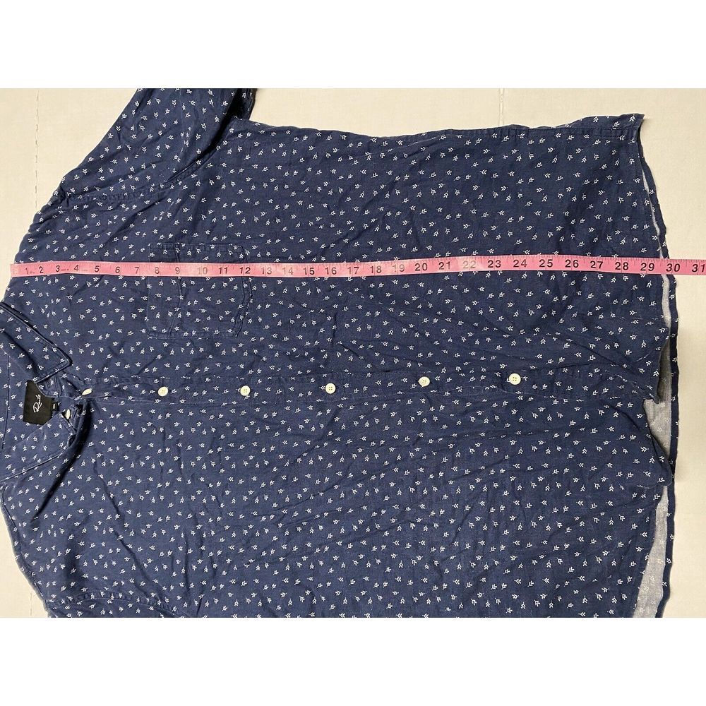 Rails Carson Button Down Short Sleeve Blue Geomet… - image 8